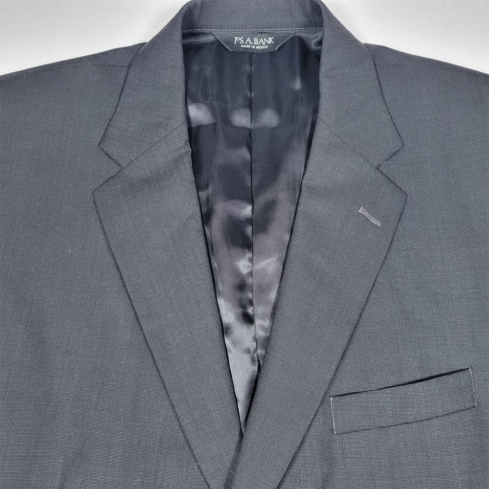 Jos.‎ A. Bank Men's 43L Gray 100% Wool Sport Coat Blazer Jacket 2-Button